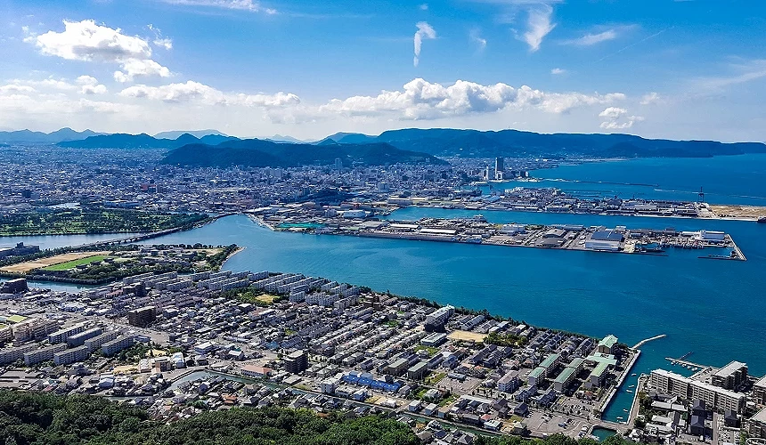 從屋島望向瀨戶內海大景俯角