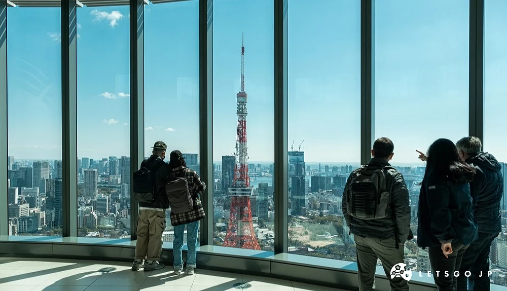 「森JP TOWER」33樓展望台可以看到東京鐵塔