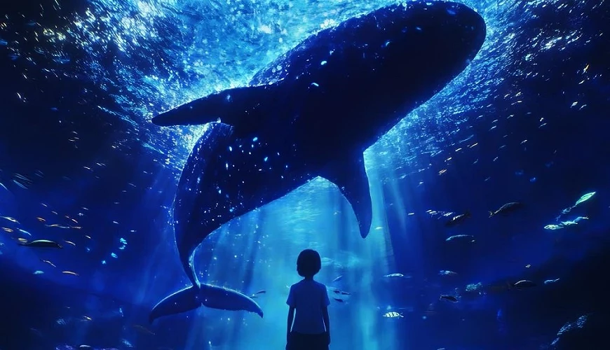 水族館中悠遊的海生物