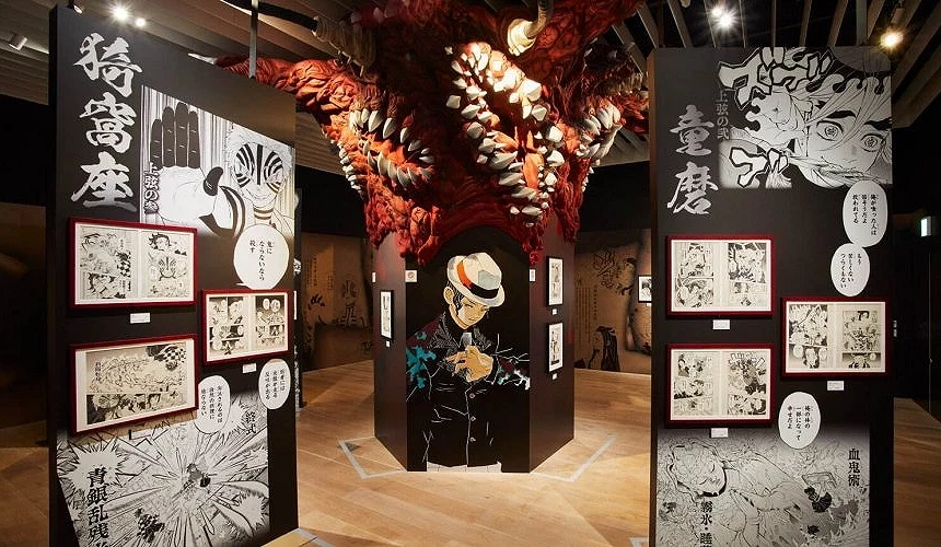 「吾峠呼世晴原畫展」中的鬼舞辻無慘
