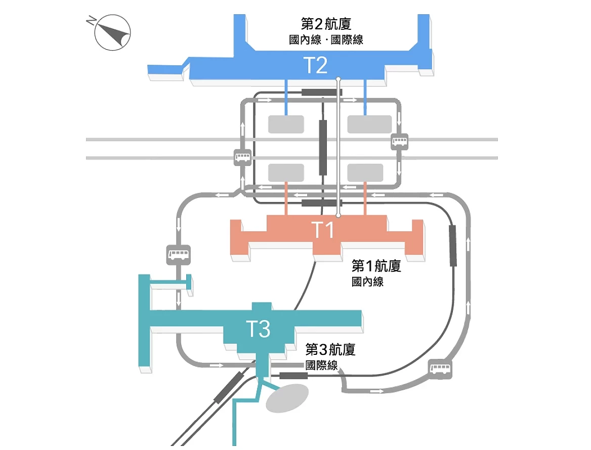 羽田機場的三個航廈位置圖