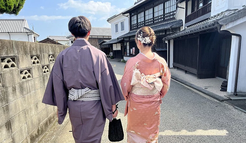 穿著和服漫步於肥前濱宿提供:和のコトコトはじめ倶樂部
