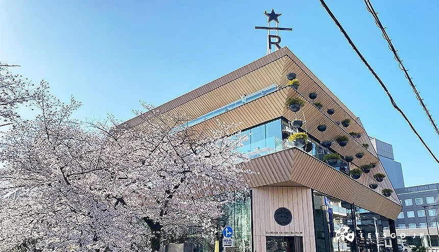櫻花及東京星巴克臻選烘焙工坊外觀