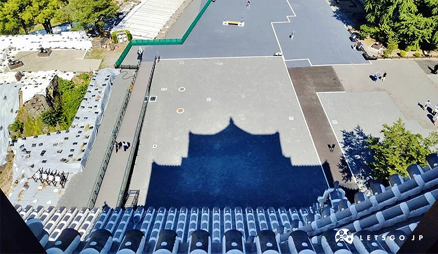 登上6樓天守閣的城下町風景