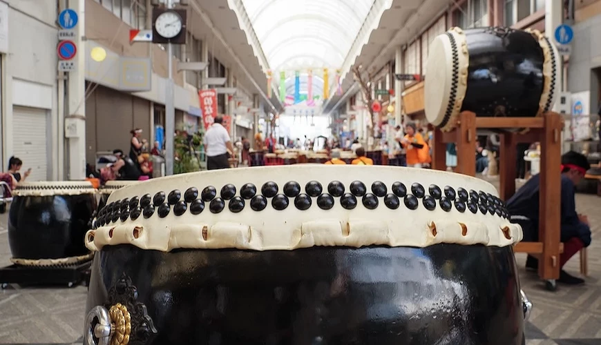 今治商店街的夏季祭典太鼓