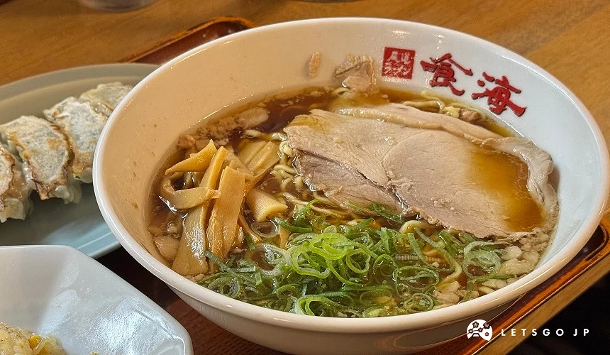 有叉燒、蔥花的尾道拉麵