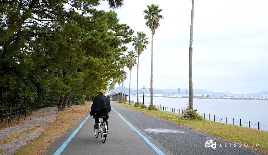 海之中道海濱公園可騎腳踏車遊覽