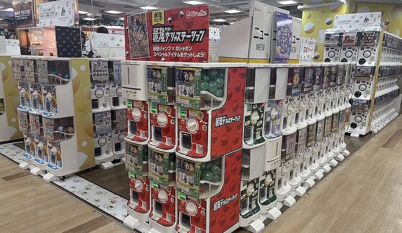 一整排的扭蛋機