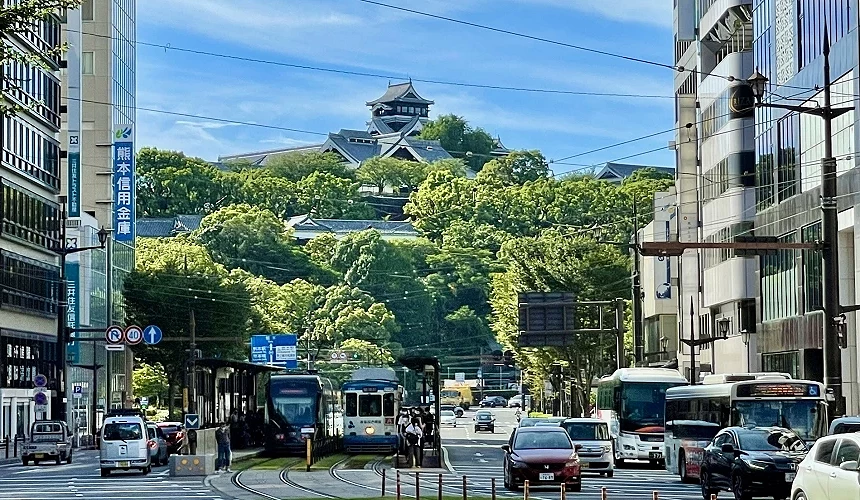 市區眺望熊本城