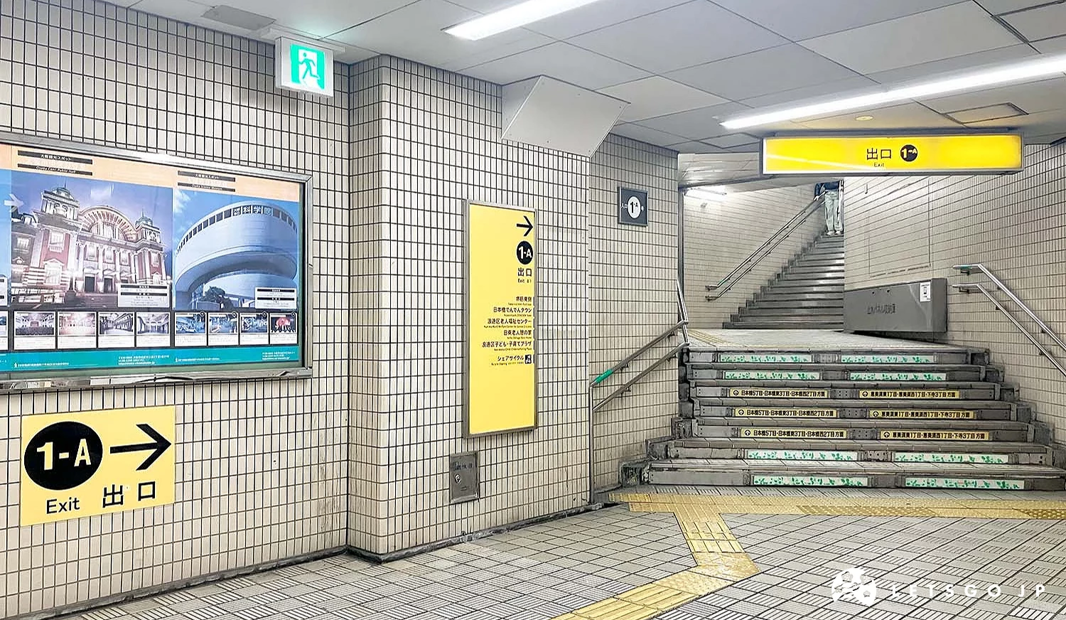 大阪地下鐵堺筋線「惠美須町站」1-A 出口