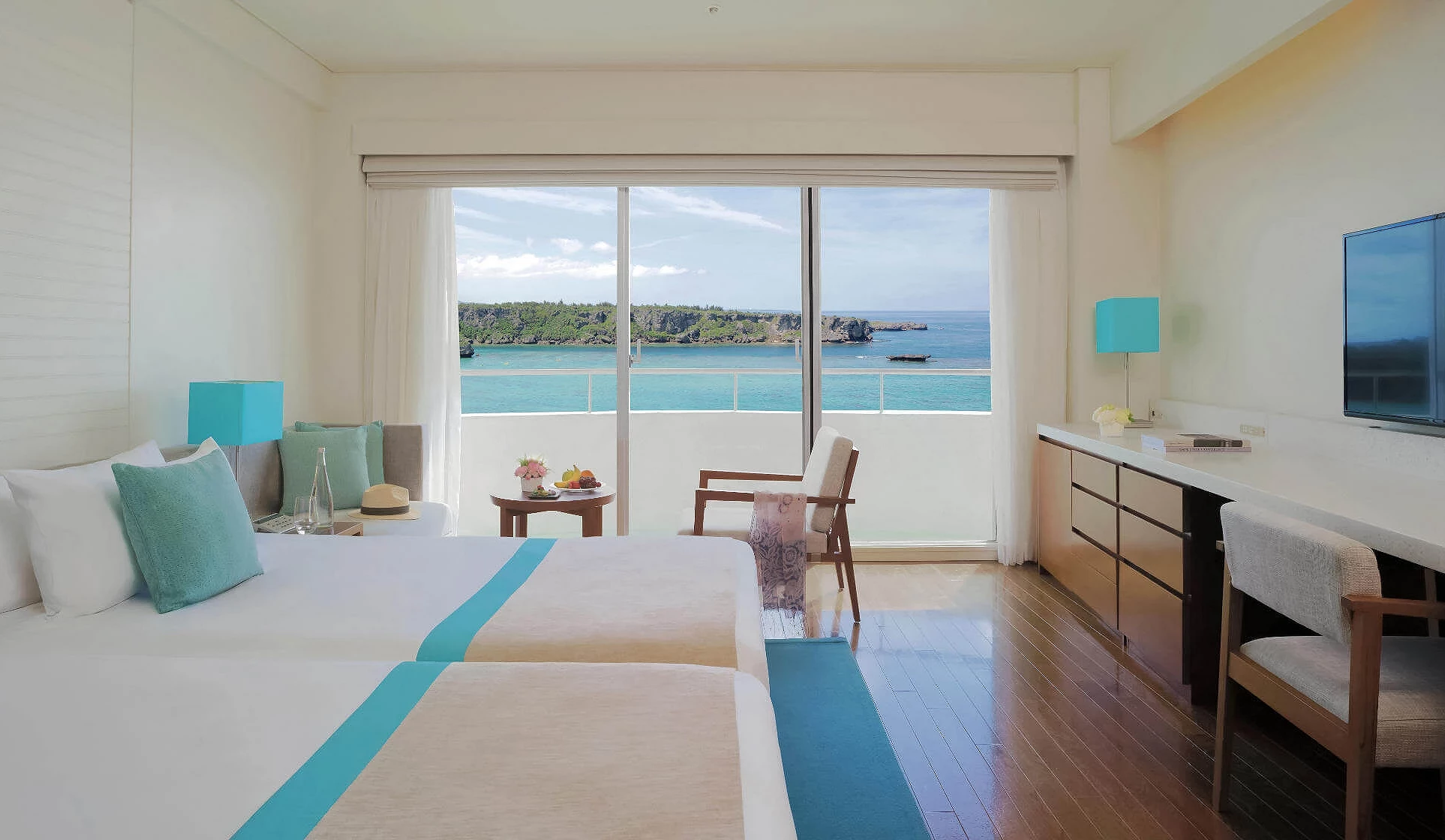 沖繩ANA萬座海濱洲際酒店的房間可以看到海景