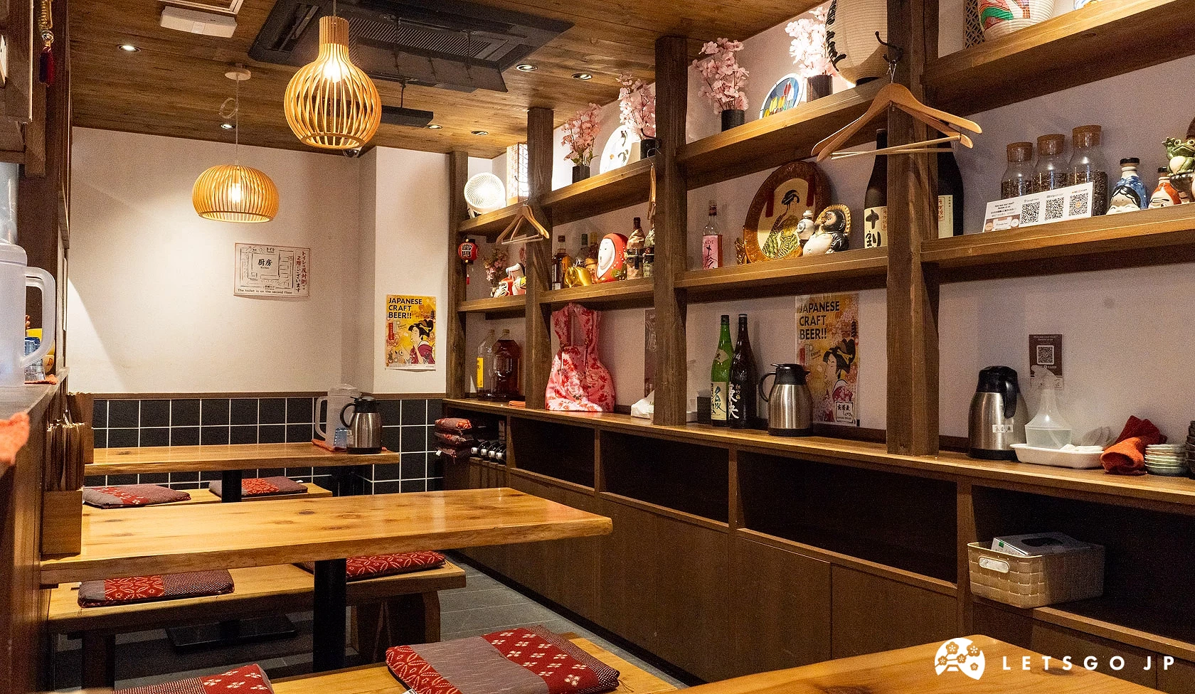 玄蕎麥Shingari淺草本店 店內的和風裝潢