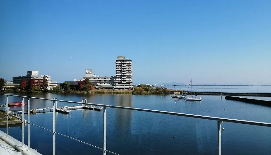 雄琴溫泉區的琵琶湖景觀