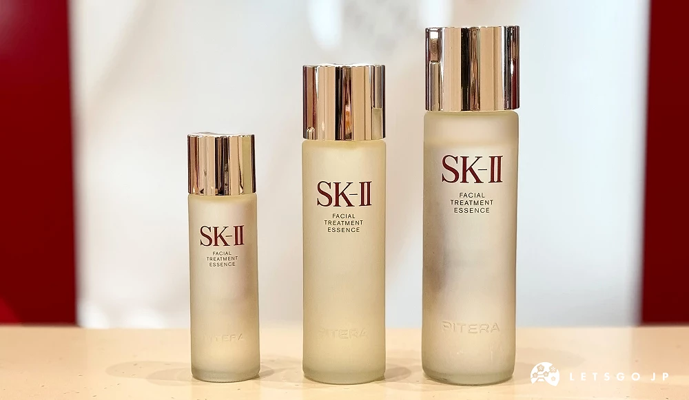 SK-II青春露的75ml、160ml、230ml一字排開