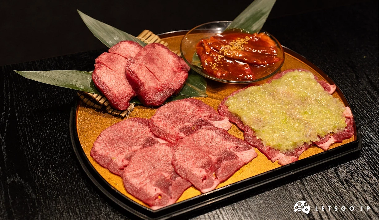 「和牛牛舌的綜合拼盤」包含四款店家推薦的牛舌