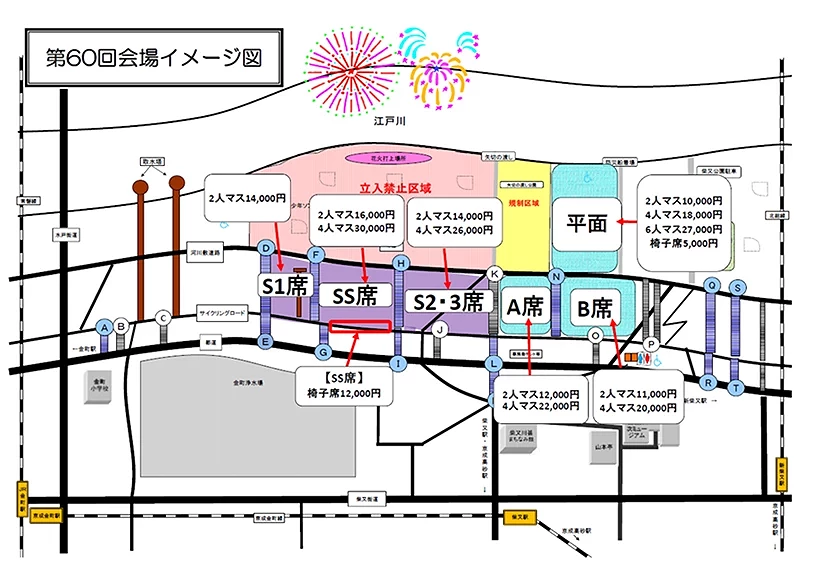 2026葛飾納涼花火大會位置地圖