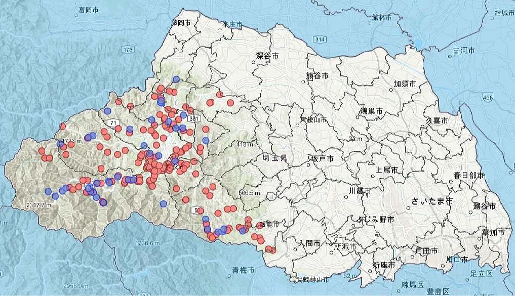 2025~2026年埼玉縣熊出沒地圖