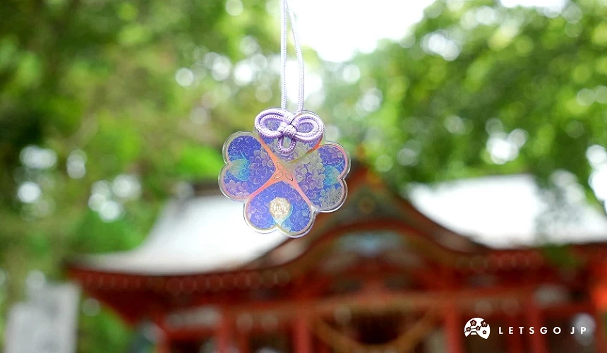 紫陽花壓克力透明御守