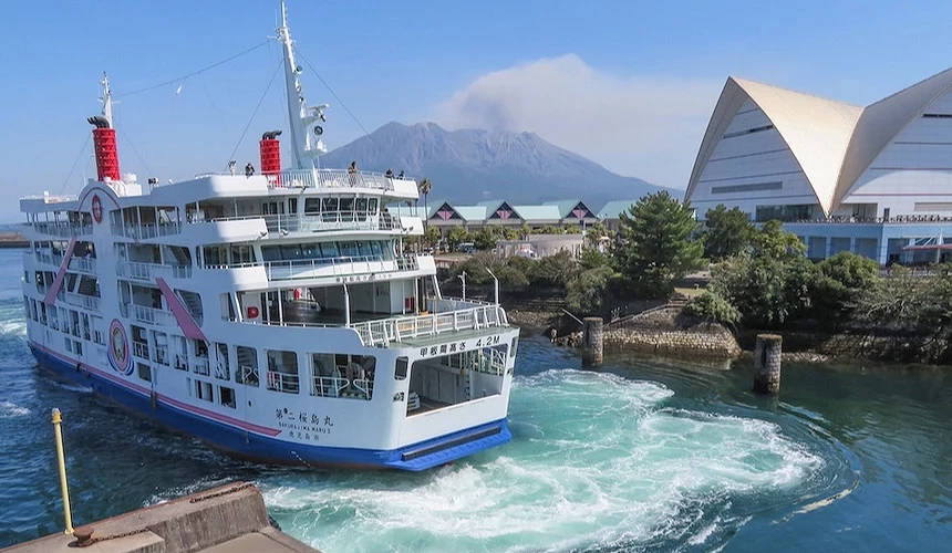 櫻島渡輪與櫻島火山