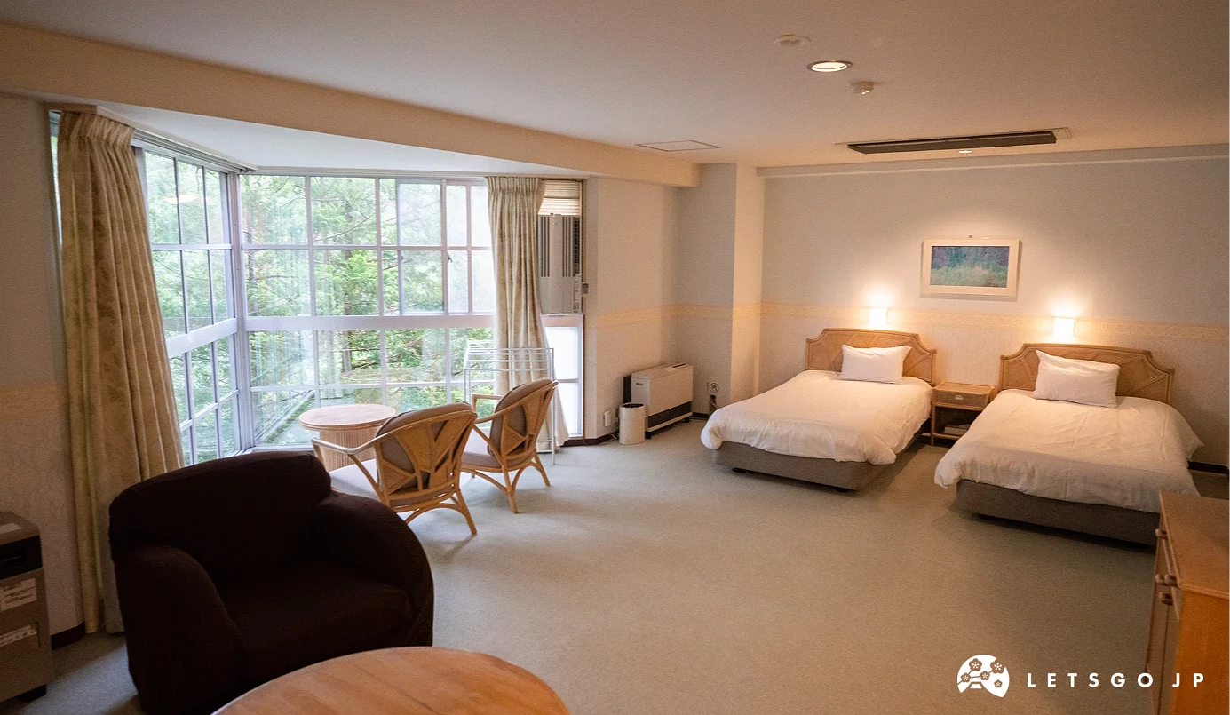Standard Twin Room是兩床房,房間大得可以完整打開行李箱