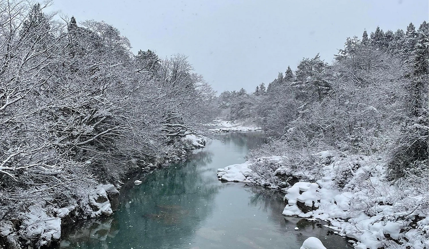 嚴美溪的冬季雪景