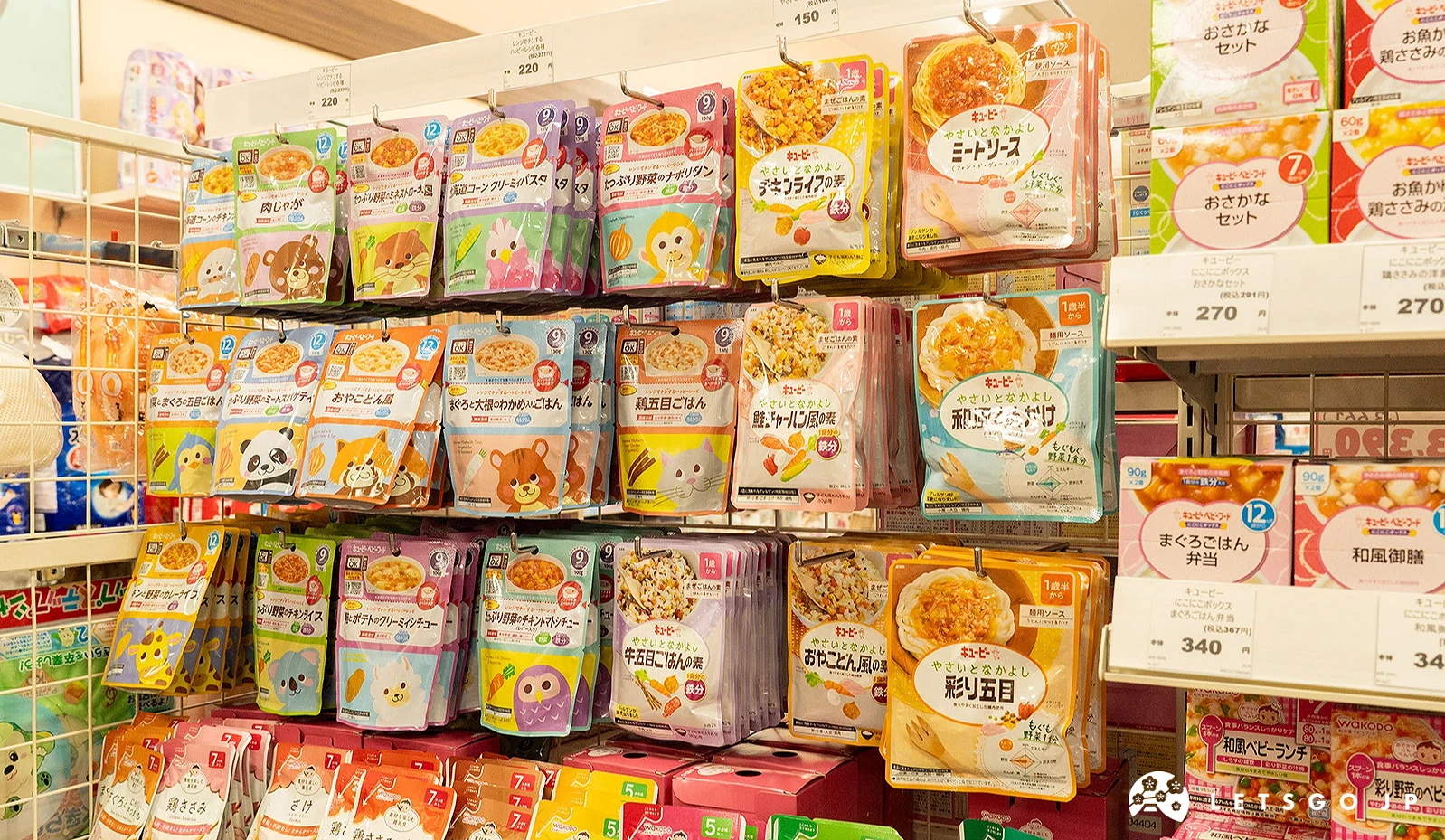 嬰兒副食品區非常壯觀,適合不同月齡的商品,口味選擇十分多