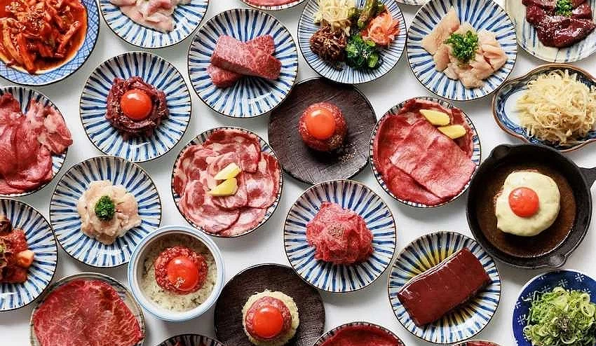 各式生牛肉組合。