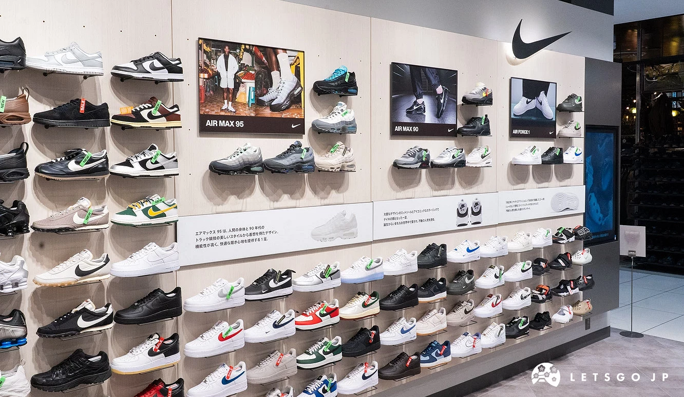 NIKE等品牌鞋款滿布牆壁