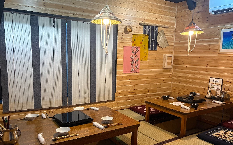 日本沖繩阿古豬涮涮鍋專門店CHABU的石垣島分店用餐環境