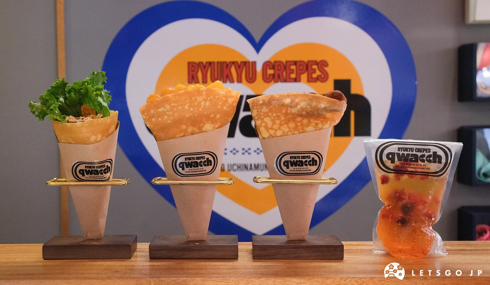 RYUKYU CREPES qwacch 三種口味的可麗餅與飲品
