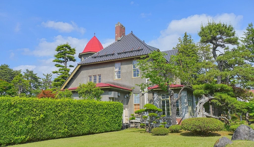 藤田記念庭園灰色城堡建築洋館與日式庭園