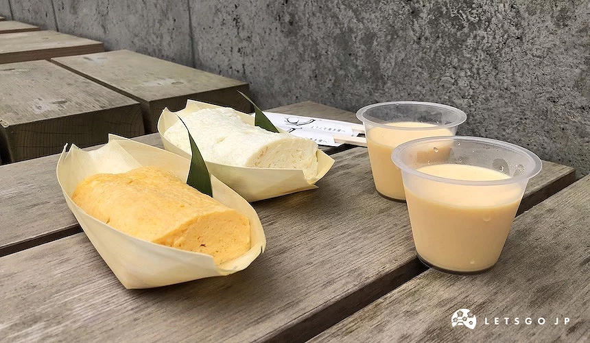 白高湯與烏骨雞玉子燒加上手工布丁