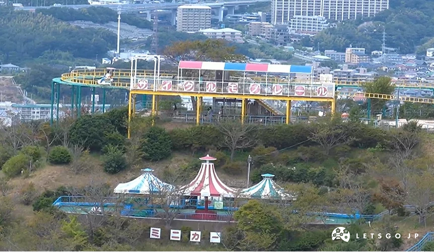 須磨浦山頂樂園充滿昭和氣息的園區風景