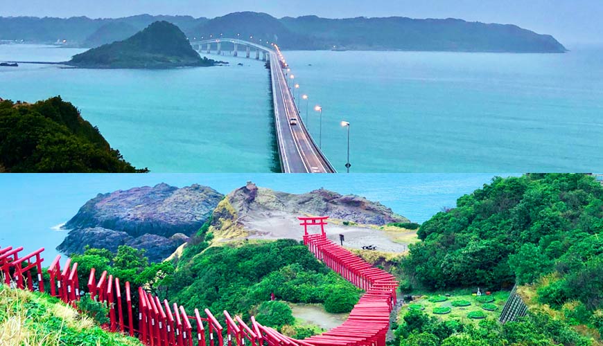山口縣必訪景點角島大橋元乃隅神社絕景