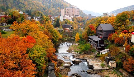 北海道札幌定山溪溫泉景色