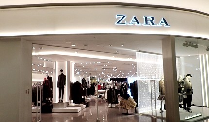 永旺夢樂城新小松內的ZARA店舖