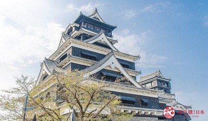 晴天時熊本城仰角大景