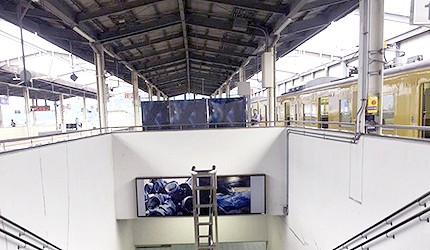 日本岡山JR兒島站車站樓梯