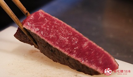 神戶三宮和牛推薦「寅松の肉たらし」的牛排現烤