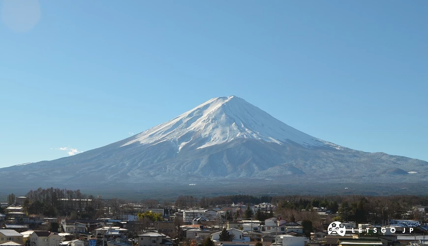 晴空下的富士山頭