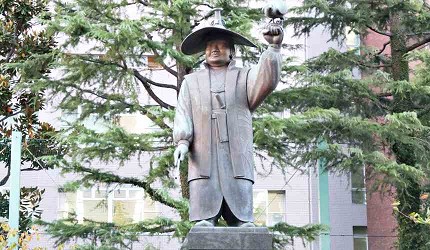 德川家康狩獵的雕像