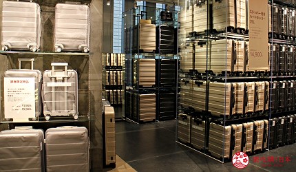 無印良品銀座旗艦店三樓旅行用品行李箱銀座限定色