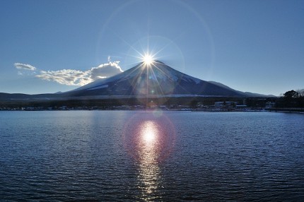 日本富士山的鑽石富士